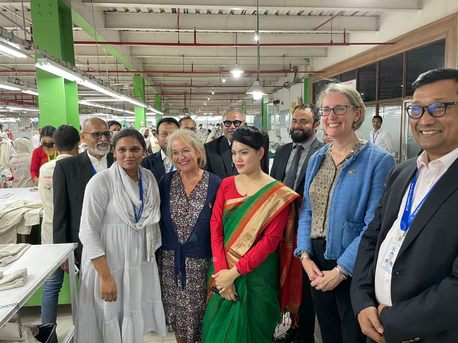 Visiting garments factory